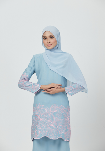 Rosey Kurung | Baby Blue