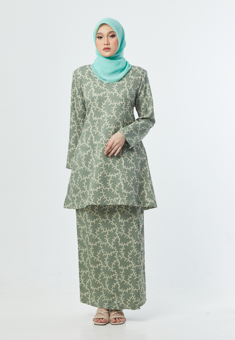 The Khayla Kurung | Seaweed Green