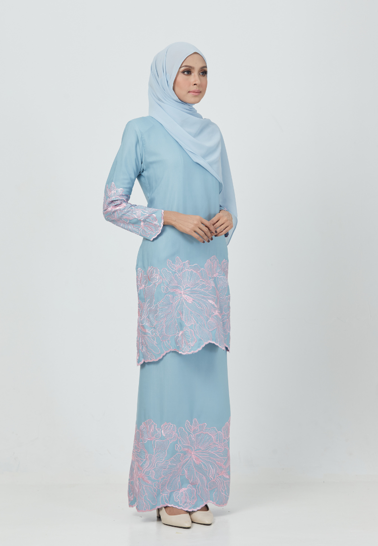 Rosey Kurung | Baby Blue