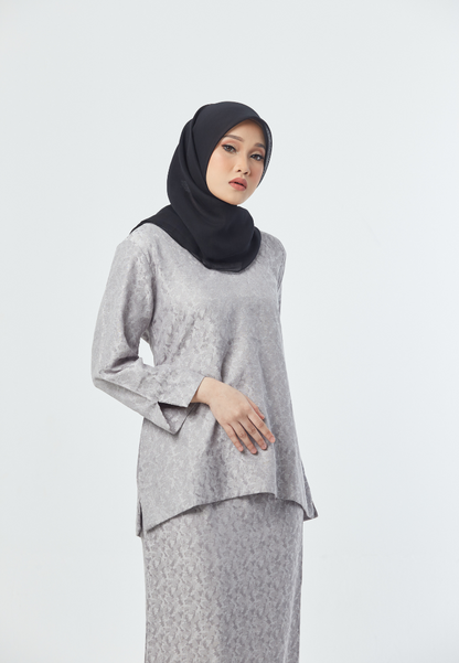 Khaleeda Kurung Kedah | Grey