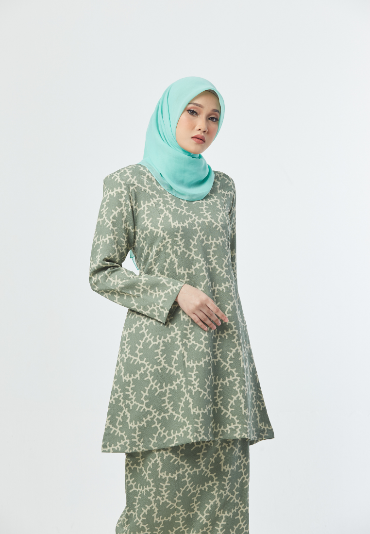 The Khayla Kurung | Seaweed Green