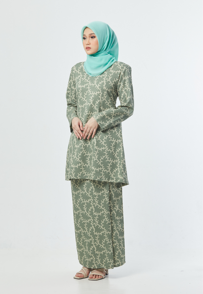 The Khayla Kurung | Seaweed Green