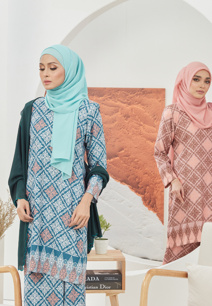 The Emerald Kurung | Light Pink