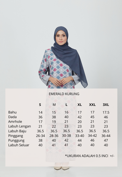 The Emerald Kurung | Steel