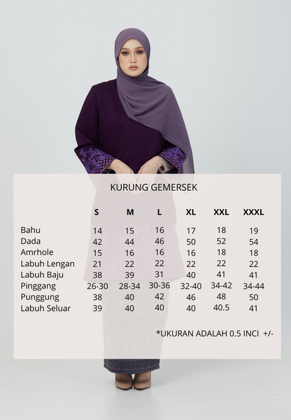 Kurung Gemersek | Lilac