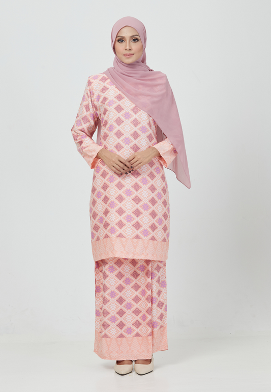 The Emerald Kurung | Light Pink