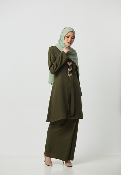 Kebaya Anggun - Army Green