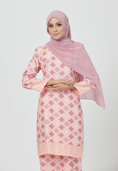 The Emerald Kurung | Light Pink