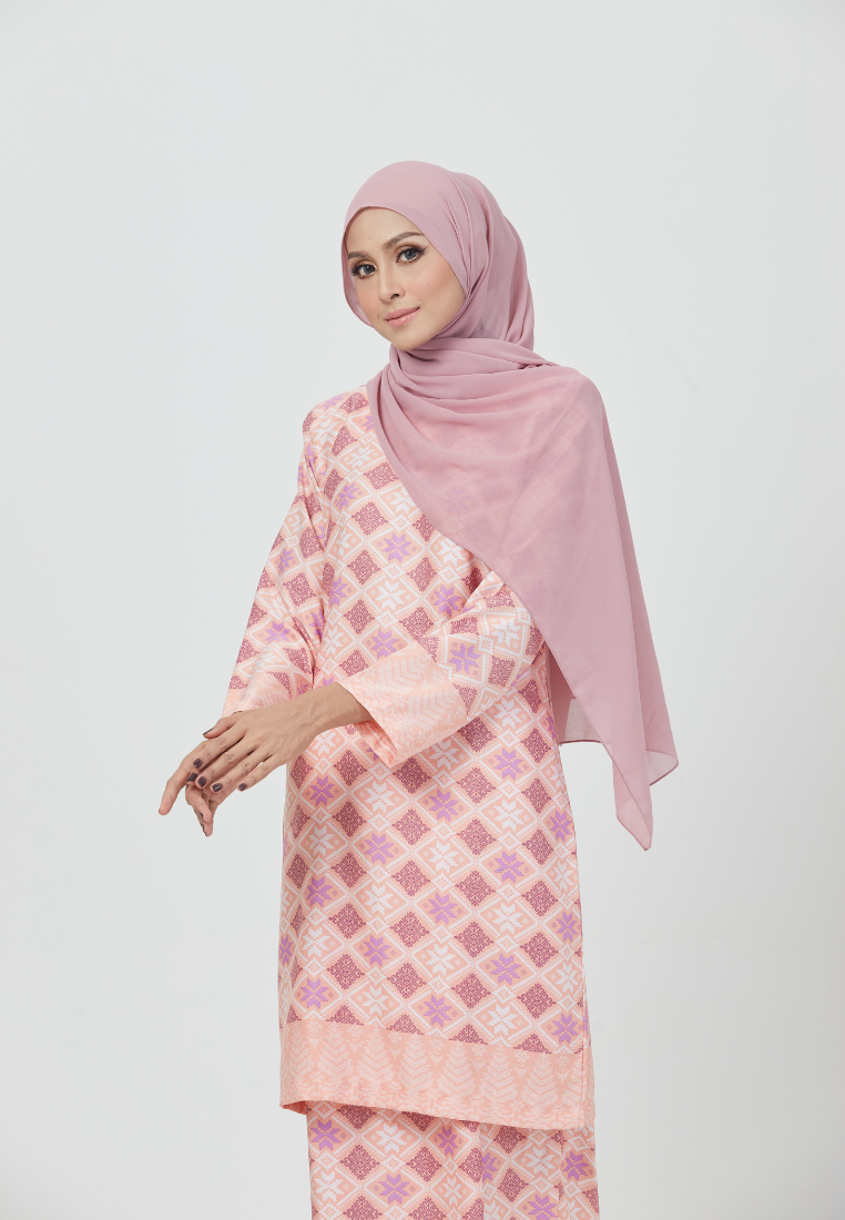 The Emerald Kurung | Light Pink