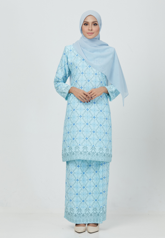 The Emerald Kurung | Sea Blue