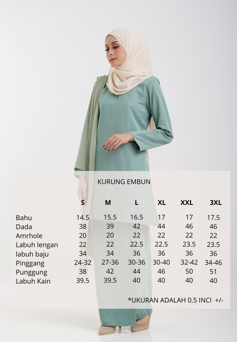 Kurung Embun - Turqoise