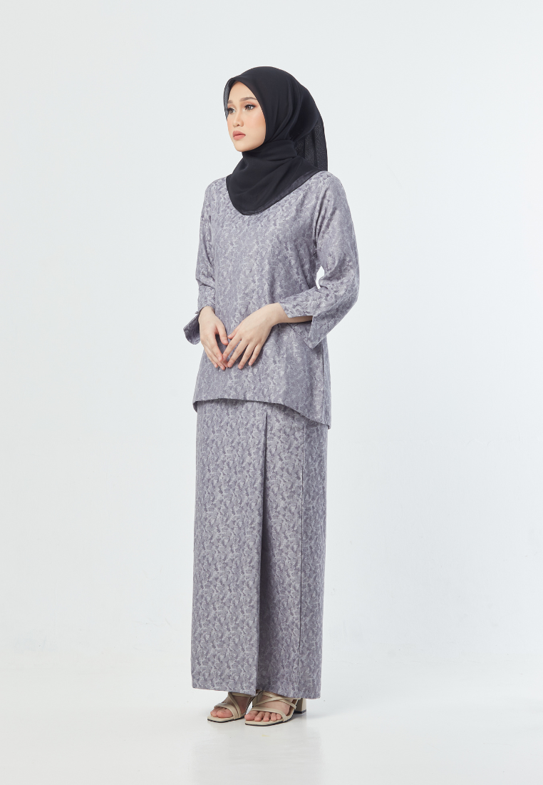 Khaleeda Kurung Kedah | Dark Grey