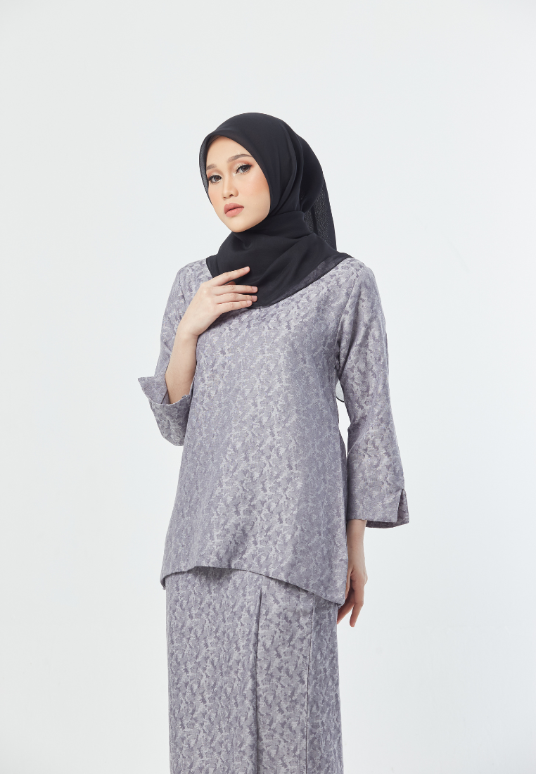 Khaleeda Kurung Kedah | Dark Grey