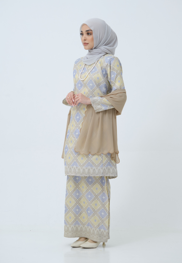 Songket Cenderawasih  - Purple + Yellow