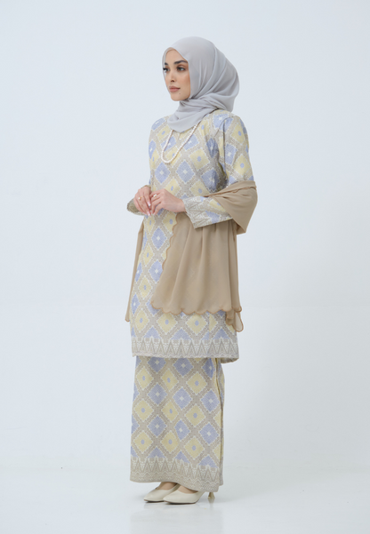 Songket Cenderawasih  - Purple + Yellow