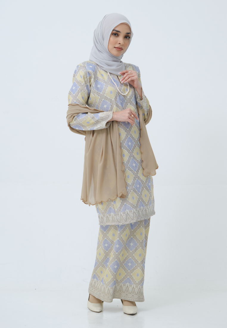 Songket Cenderawasih  - Purple + Yellow