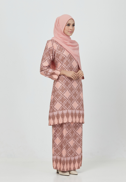 The Emerald Kurung | Light Peach