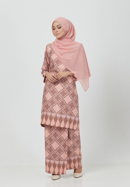 The Emerald Kurung | Light Peach