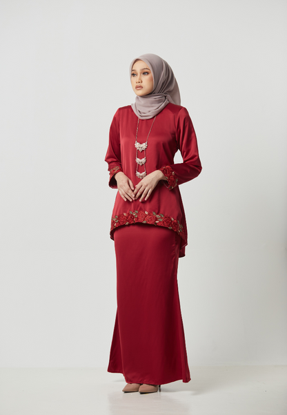 Kurung Moleq - Maroon