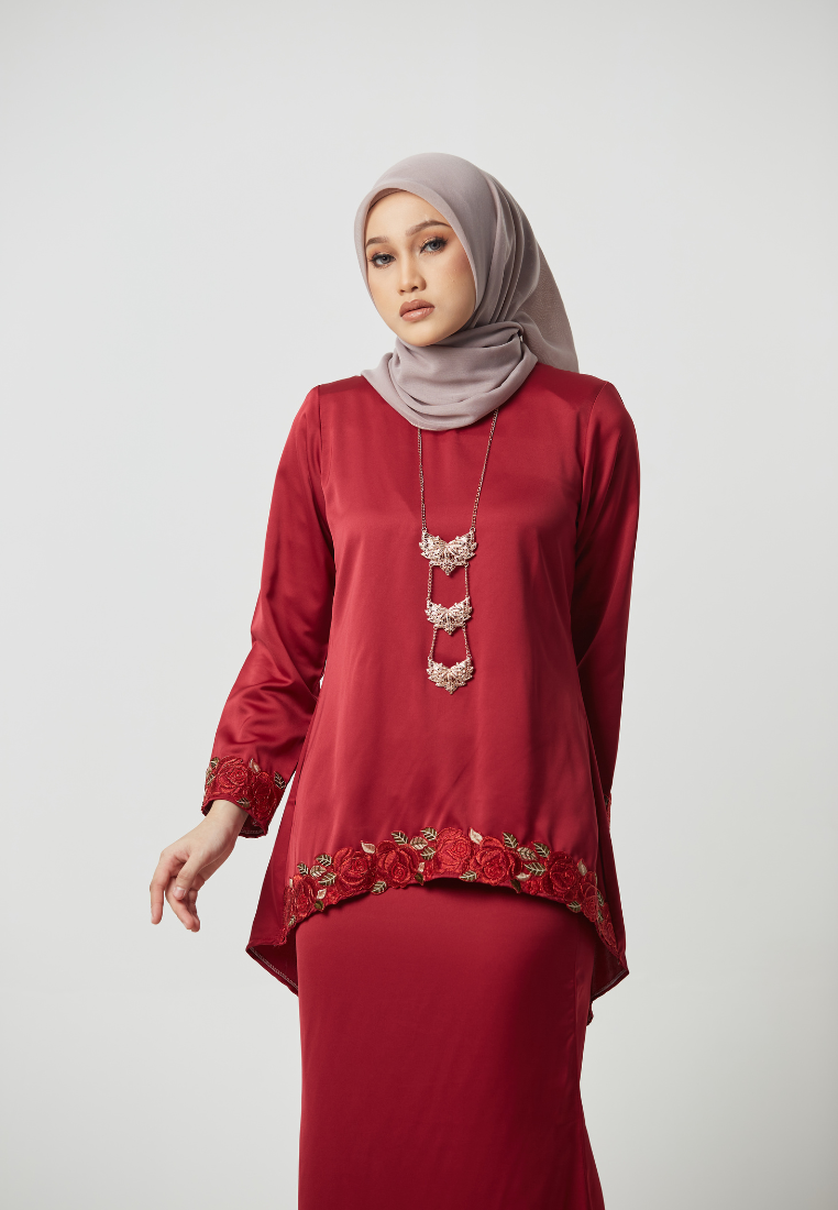 Kurung Moleq - Maroon