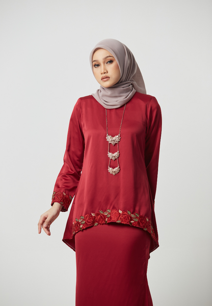 Kurung Moleq - Maroon