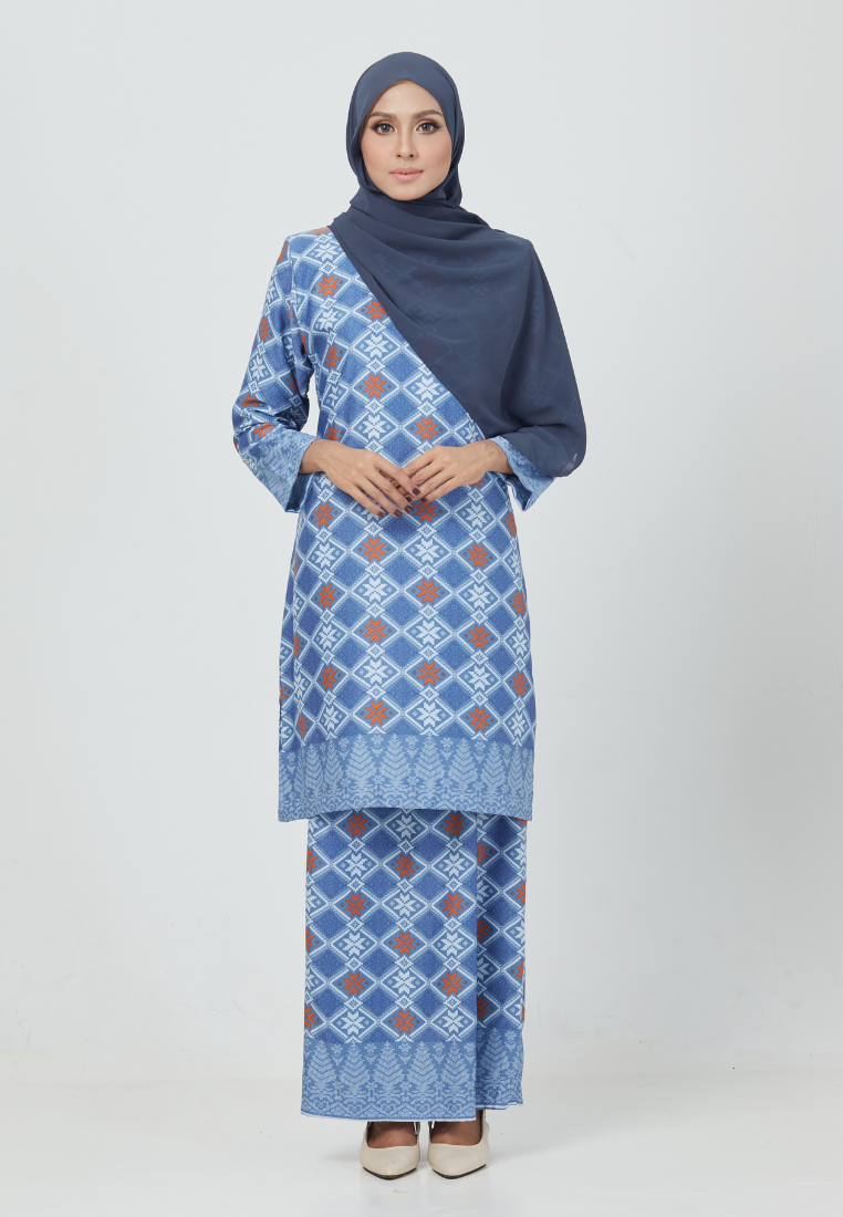 The Emerald Kurung | Royal Blue