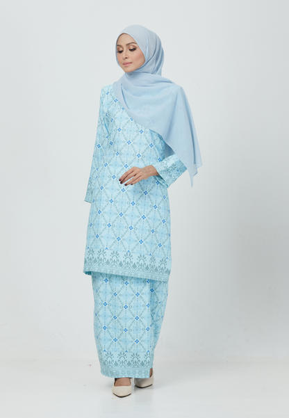 The Emerald Kurung | Sea Blue