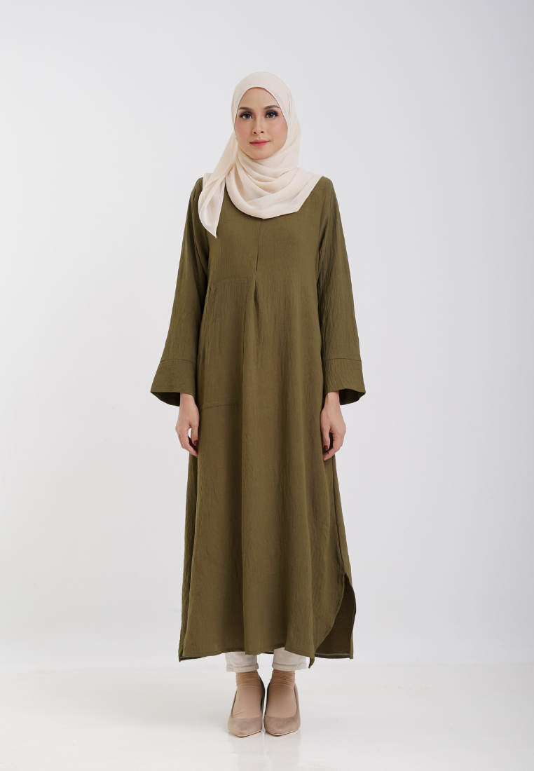 Ameena Caftan - Seaweed Green