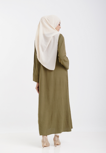 Ameena Caftan - Seaweed Green