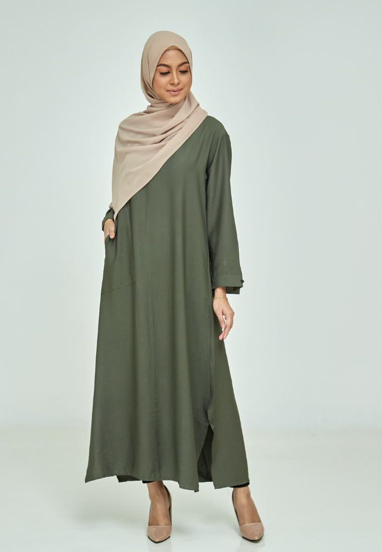 D'Lara Tunic Blouse - Army Green