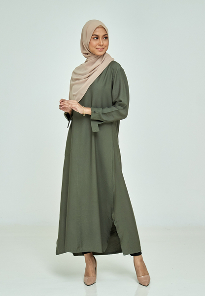 D'Lara Tunic Blouse - Army Green