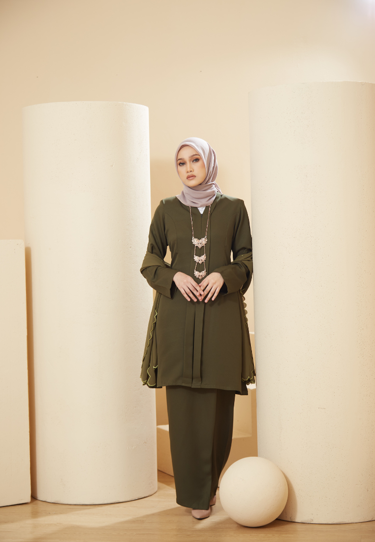 Kebaya Anggun - Army Green