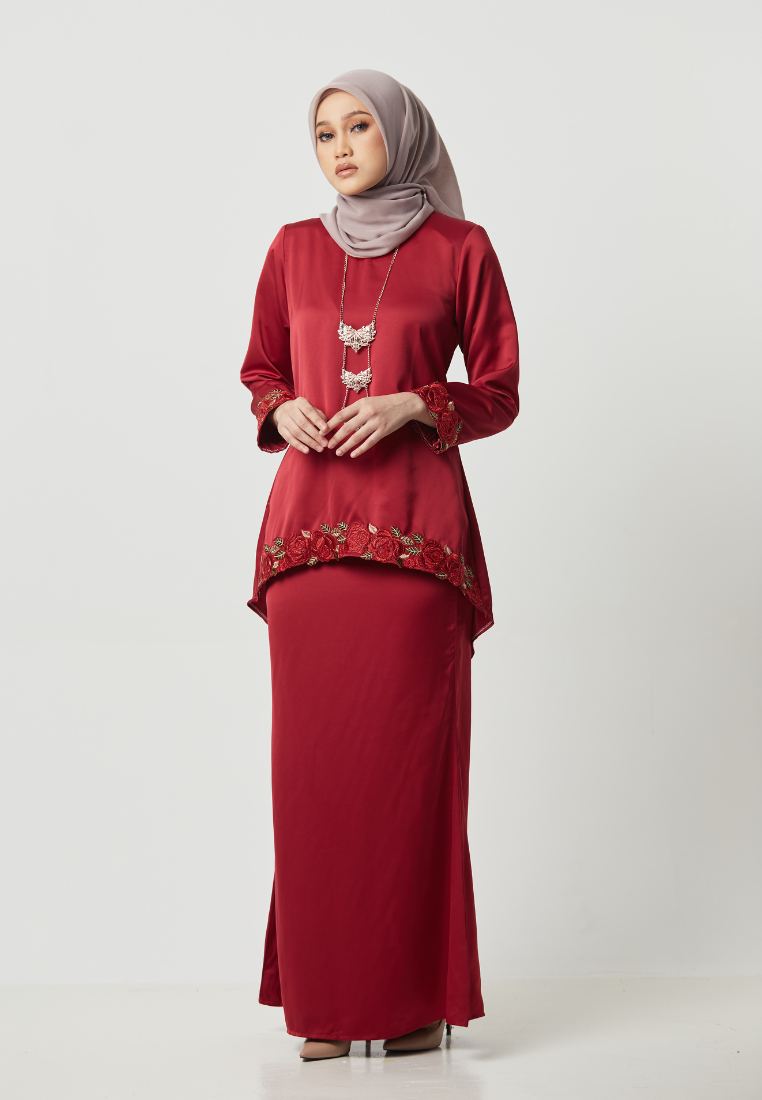 Kurung Moleq - Maroon